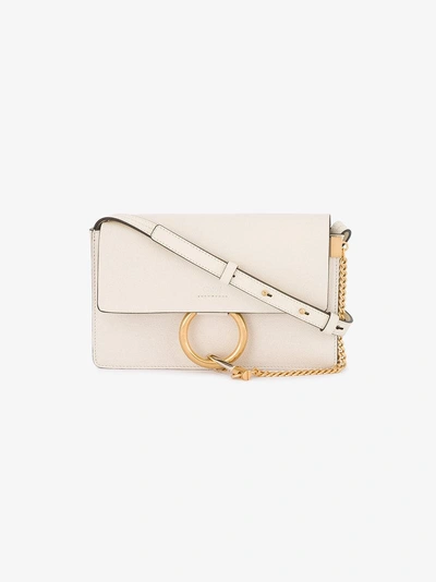 CHLOÉ CHLOÉ NUDE LEATHER MODERN FAYE SMALL SHOULDER BAG