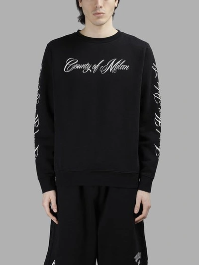 MARCELO BURLON COUNTY OF MILAN MARCELO BURLON - COUNTY OF MILAN MEN'S BLACK WONK SWEATER