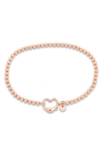 DELMAR DELMAR BEADED HEART CLASP BRACELET