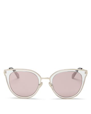 Shop Kate Spade New York Women's Jazzlyn Mirrored Cat Eye Sunglasses, 51mm  In Pink Gold/gray Rose Gold Mirror