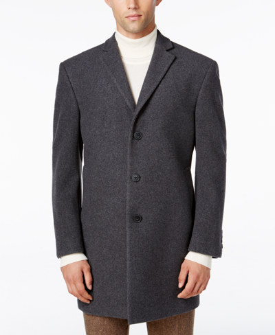 CALVIN KLEIN MEN'S PROSPER WOOL-BLEND SLIM FIT OVERCOAT