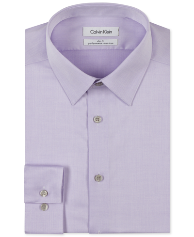CALVIN KLEIN STEEL MEN'S SLIM-FIT NON-IRON PERFORMANCE DRESS SHIRT