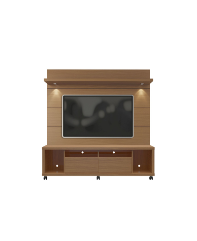 MANHATTAN COMFORT CABRINI TV STAND AND FLOATING WALL TV PANEL WITH LED LIGHTS