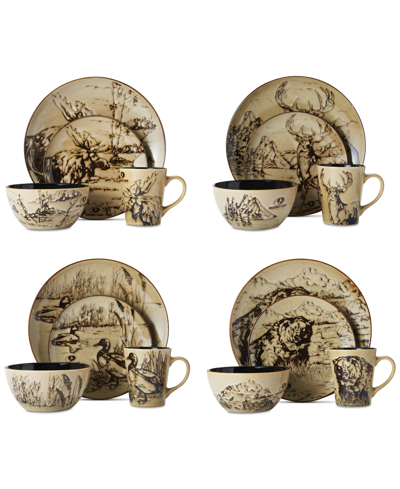MIKASA MOSSY OAK 16-PIECE DINNERWARE SET
