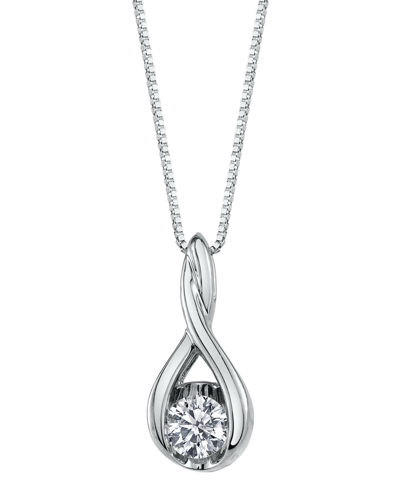 SIRENA DIAMOND (1/10 CT. T.W.) TWIST PENDANT IN 14K WHITE OR YELLOW OR ROSE GOLD