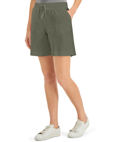 KAREN SCOTT PULL-ON KNIT SHORTS, CREATED FOR MACY'S