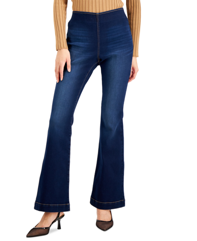 INC INTERNATIONAL CONCEPTS PETITE PULL-ON FLARED JEANS, CREATED FOR MACY'S