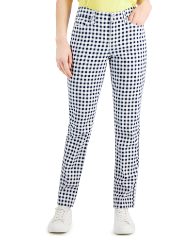 CHARTER CLUB LEXINGTON GINGHAM JEANS, CREATED FOR MACY'S