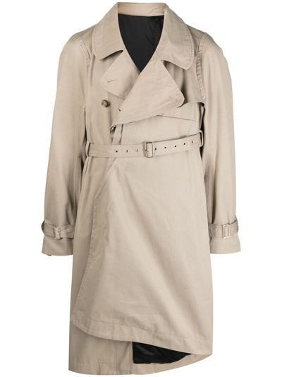 MARINA YEEマリナ・イー TRENCH COAT Marina Yee Belted-waist Long Trench Coat In Neutrals