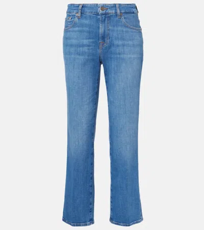7 FOR ALL MANKIND CALIE MID-RISE STRAIGHT JEANS
