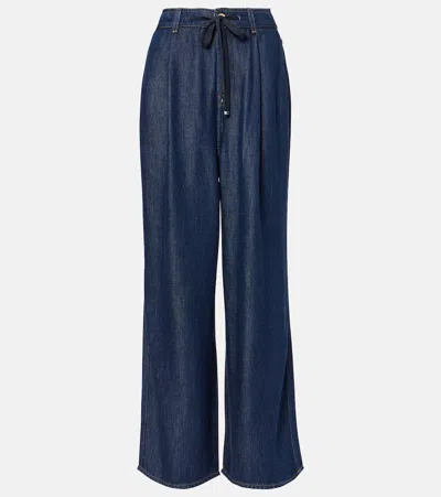 7 FOR ALL MANKIND DENIM LUSTRE WIDE-LEG JEANS