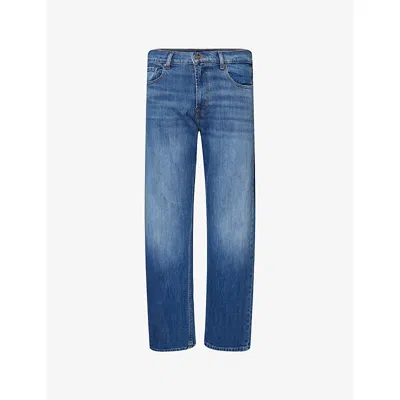 7 FOR ALL MANKIND ENS REVIVAL MODERN STRAIGHT-LEG STRETCH-DENIM JEANS