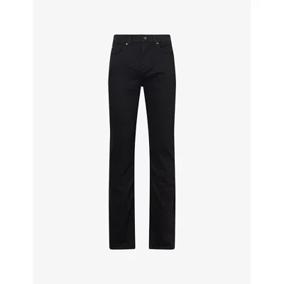 7 FOR ALL MANKIND ENS RINSE BLACK STANDARD LUX STRETCH-DENIM JEANS