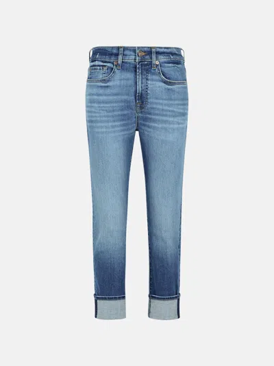 7 FOR ALL MANKIND 'GROOVY' BLUE DENIM JEANS