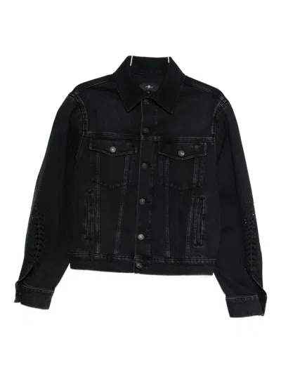 7 FOR ALL MANKIND LASER-CUT DENIM JACKET