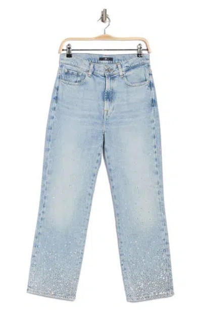 7 FOR ALL MANKIND 7 FOR ALL MANKIND LOGAN CRYSTAL EMBELLISHED STRAIGHT LEG JEANS