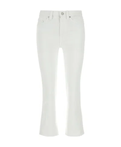 7 FOR ALL MANKIND 7 FOR ALL MANKIND MID-RISE RAW-CUT HEM CROPPED TROUSERS