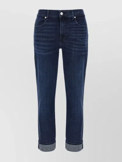 7 FOR ALL MANKIND ROLLED CUFFS SLIM FIT DENIM