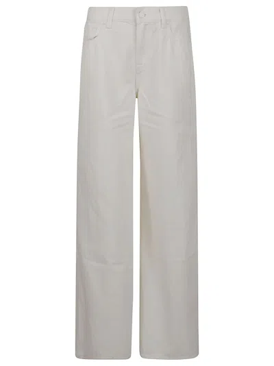7 FOR ALL MANKIND 7 FOR ALL MANKIND VENTILATED LINEN WIDE-LEG JEANS WITH FIVE POCKETS