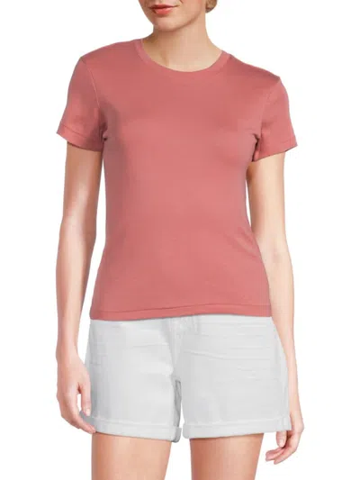 7 FOR ALL MANKIND WOMEN'S BABY SOLID COTTON T-SHIRT