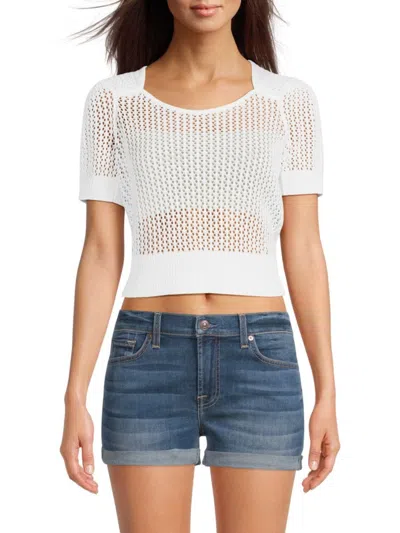7 FOR ALL MANKIND WOMEN'S KNIT SHORT-SLEEVE SWEATER