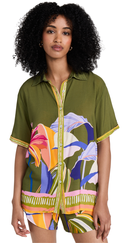 MAAJI LEAFY MILAN SHIRT GREEN M