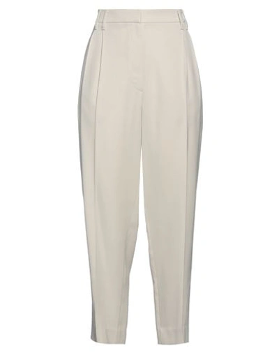 BRUNELLO CUCINELLI BRUNELLO CUCINELLI WOMAN PANTS BEIGE SIZE 12 VISCOSE, VIRGIN WOOL, ECOBRASS