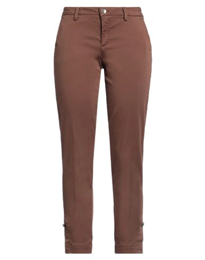LIU •JO LIU •JO WOMAN PANTS BROWN SIZE 25 COTTON, ELASTANE
