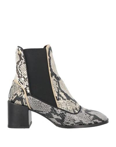 CUPLÉ CUPLÉ WOMAN ANKLE BOOTS KHAKI SIZE 7 TEXTILE FIBERS