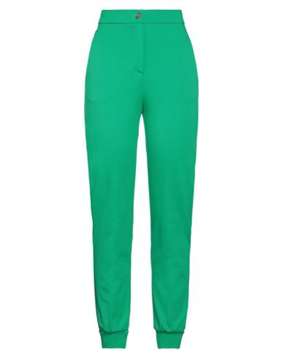 PINKO PINKO WOMAN PANTS GREEN SIZE 4 VISCOSE, POLYAMIDE, ELASTANE