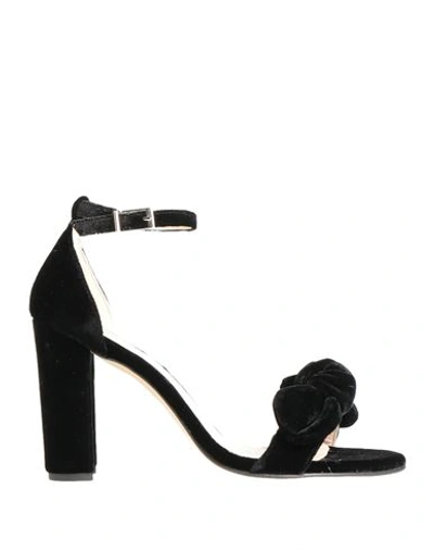 MARIAN MARIAN WOMAN SANDALS BLACK SIZE 8 TEXTILE FIBERS