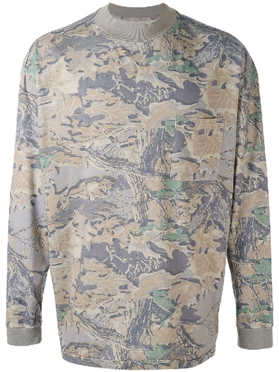 YEEZY camouflage leaf print sweatshirt