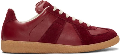 MAISON MARGIELA BURGUNDY REPLICA SNEAKERS