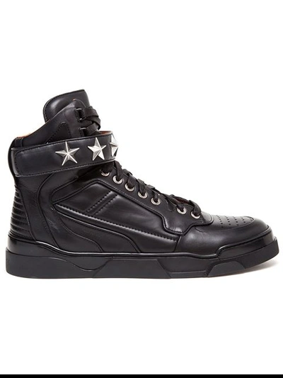 GIVENCHY ‘Tyson’ Black Leather High Top Trainers