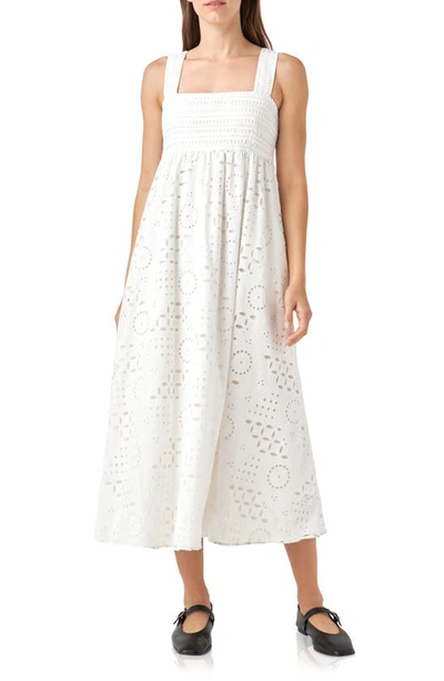 ENGLISH FACTORY ENGLISH FACTORY BRODERIE ANGLAISE COTTON SUNDRESS