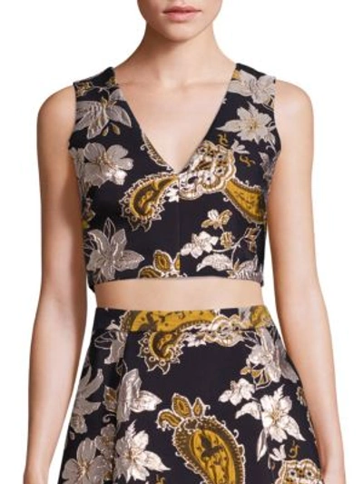 ALICE AND OLIVIA JAYA CROPPED TOP