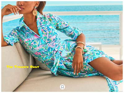 LILLY PULITZER LILLY PULITZER KALINA MIDI SHIRTDRESS CABANA COCKTAIL ? SIZE 8