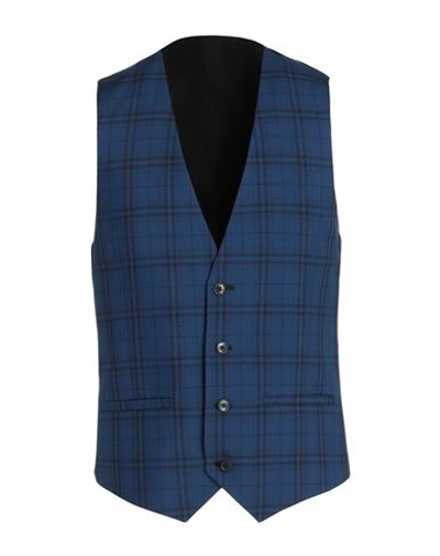 TOPMAN TOPMAN MAN TAILORED VEST BLUE SIZE 40 POLYESTER, VISCOSE