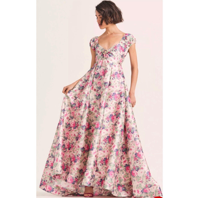 LOVESHACKFANCY LOVESHACKFANCY GILVERY VEILED KISS MAXI A-LINE MAXI DRESS SIZE 0