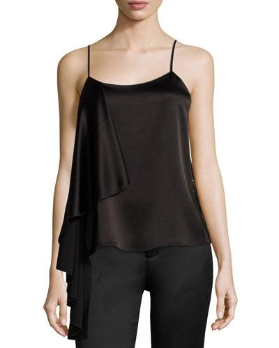 ALICE AND OLIVIA Lelah Side-Drape Camisole Top