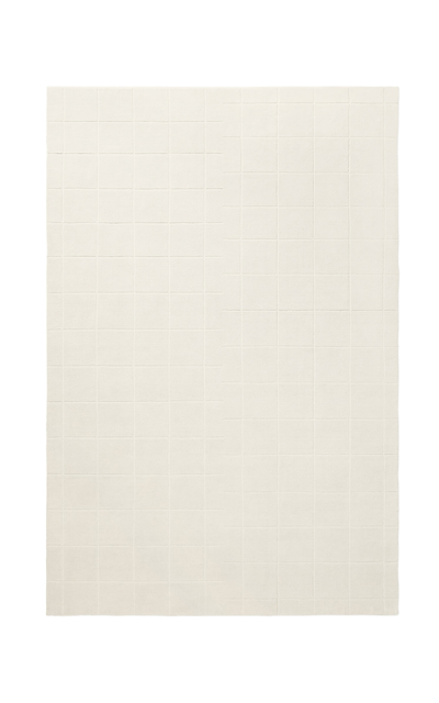 NORDIC KNOTS GRID BY NORDIC KNOTS; HAND LOOMED AREA RUG IN DUSTY WHITE/CREAM; SIZE 10' X 14'