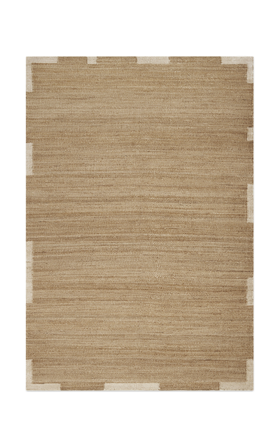 NORDIC KNOTS JUTE EDGE BY NORDIC KNOTS; FLATWEAVE AREA RUG IN CREAM; SIZE 2.5' X 9'