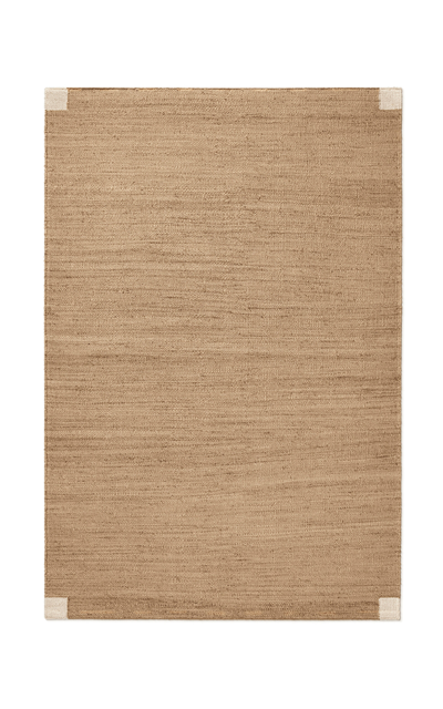 NORDIC KNOTS JUTE CORNER BY NORDIC KNOTS; FLATWEAVE AREA RUG IN CREAM; SIZE 8' X 10'