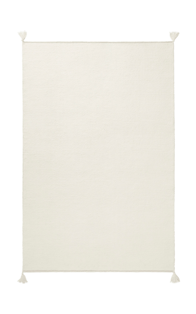 NORDIC KNOTS MERINO BY NORDIC KNOTS; FLATWEAVE AREA RUG IN NATURAL WHITE; SIZE 10' X 14'