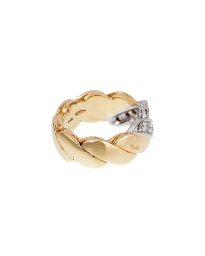 HERITAGE POMELLATO POMELLATO 18K TWO-TONE 0.30 CT. TW. DIAMOND BRAIDED RING (AUTHENTIC PRE-LOVED)