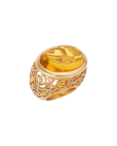 HERITAGE POMELLATO POMELLATO 18K ROSE GOLD 19.94 CT. TW. DIAMOND & AMBER RING (AUTHENTIC PRE-LOVED)