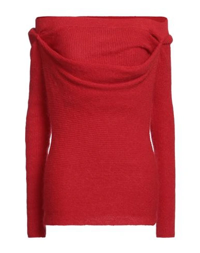 PHILOSOPHY DI LORENZO SERAFINI PHILOSOPHY DI LORENZO SERAFINI WOMAN SWEATER RED SIZE 10 POLYAMIDE, MOHAIR WOOL, WOOL, ELASTANE