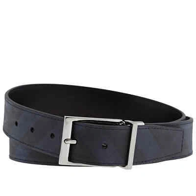 BURBERRY BURBERRY MEN'S LONDON CHECK 3.5 CM LEATHER BELT