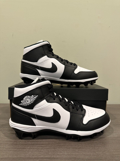 JORDAN JORDAN 1 MID TD ALPHA MENACE BLACK WHITE PANDA FJ6805-100 MEN'S SIZE 14 & 15
