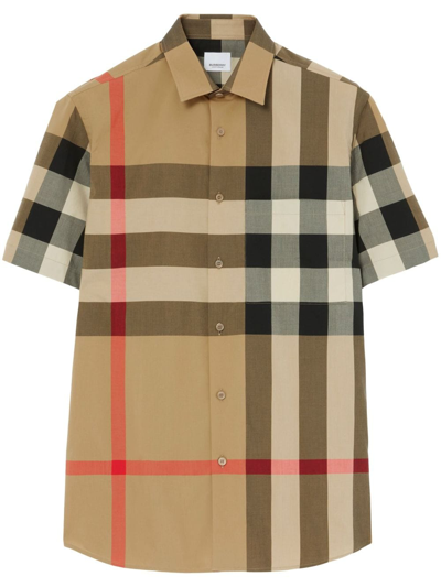 BURBERRY CHECKERED SHORT-SLEEVED SHIRT